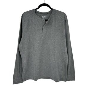 Arcteryx Sirrus LS Gray Waffle Knit Long Sleeve Henley Shirt Medium Base Layer